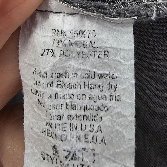 Botanique Gray Twist Front 3/4 Sleeve Top Size Small - Picture 4 of 6